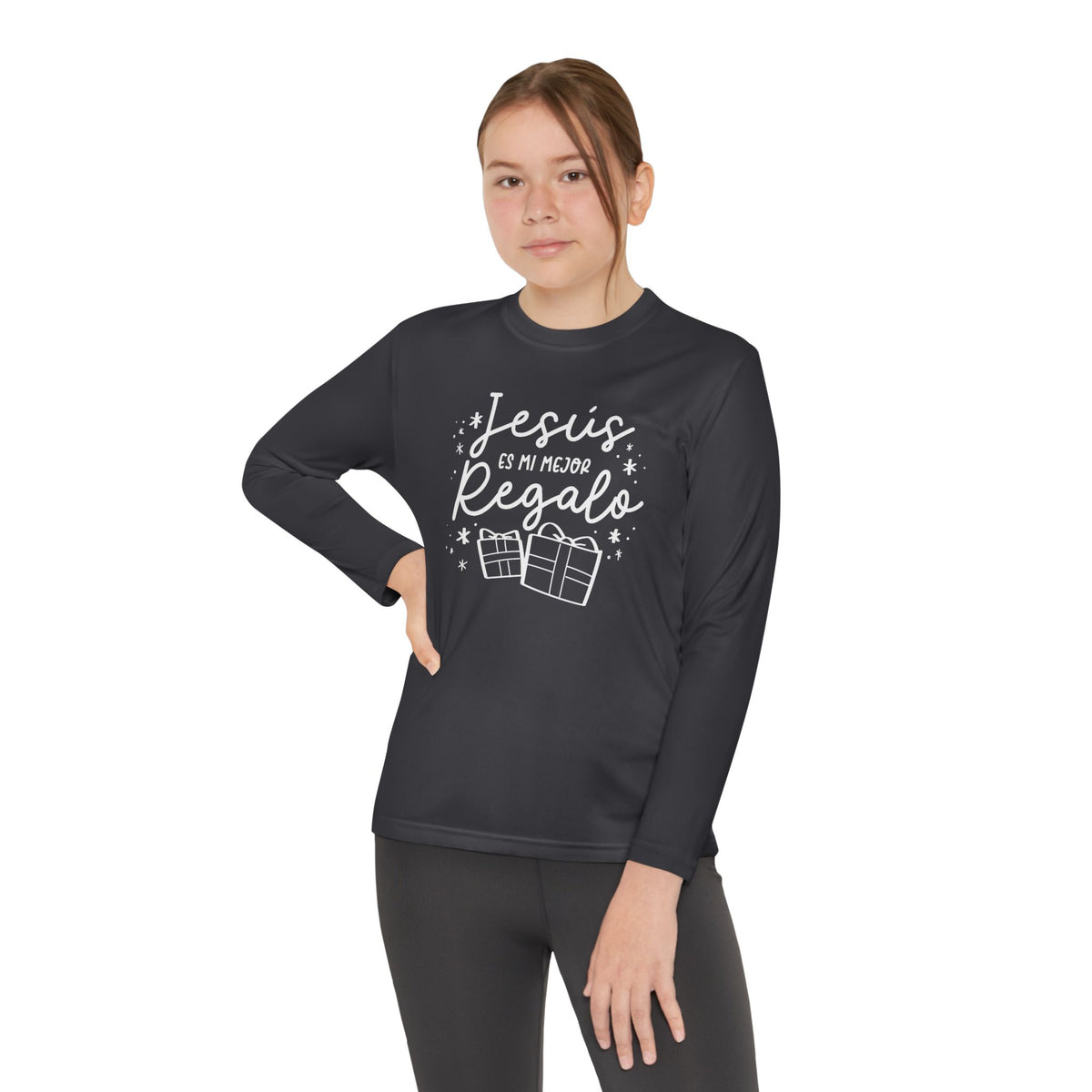 Youth Long Sleeve Competitor Tee Jesús mi Regalo