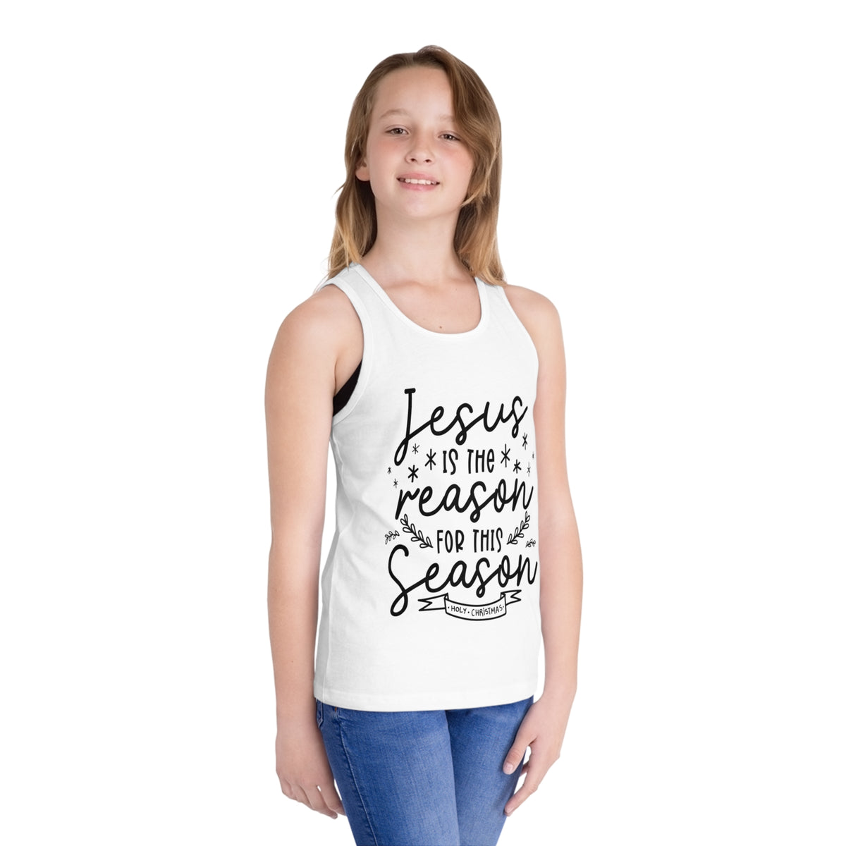 Kid's Jersey Tank Top Jesus la Razón – ropa cristiana para niños – foto 3