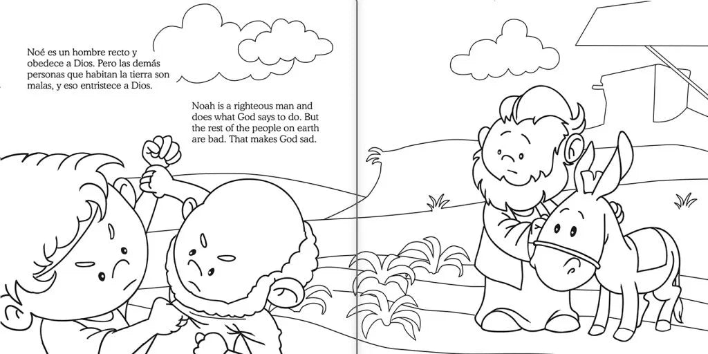 Noé y El siervo fiel – Cuaderno para colorear / Coloring book – Noah and Faithful sevant