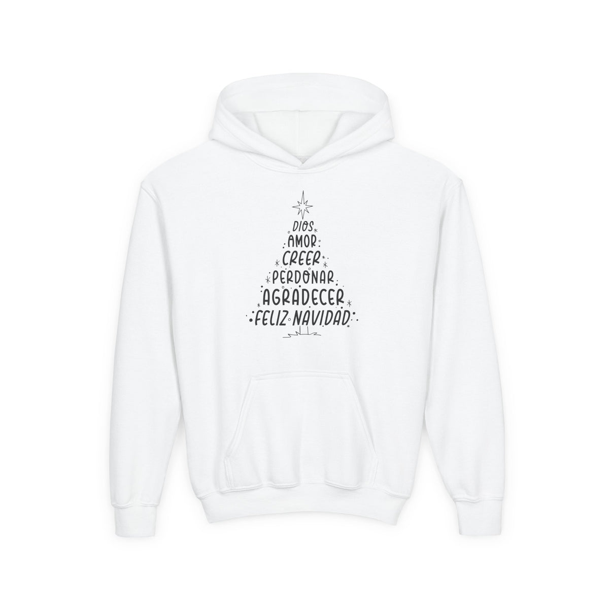 Youth Heavy Blend Hooded Sweatshirt Arbol Navidad