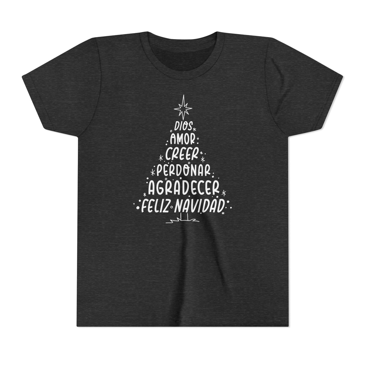 Youth Short Sleeve Tee Arbol de Navidad – ropa cristiana para niños – foto 3