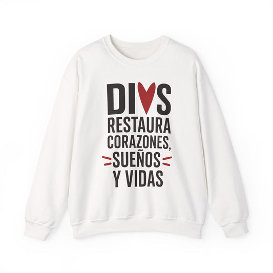 Sudadera Unisex Cuello Redondo - El Dios que restaura