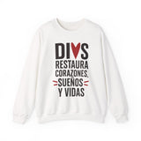 Sudadera Unisex Cuello Redondo - El Dios que restaura