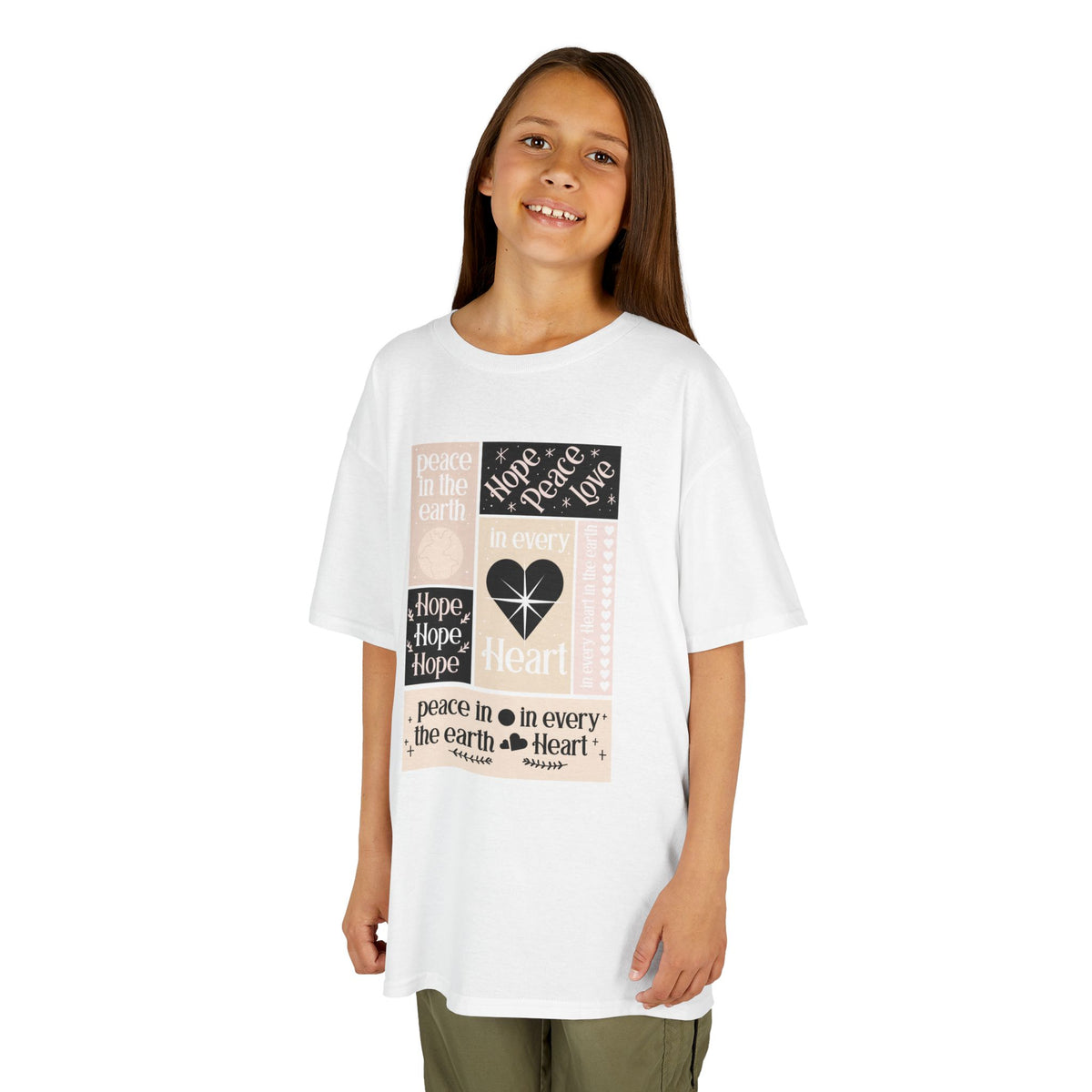 Kids Heavy Cotton™ Tee Esperanza Paz Amor