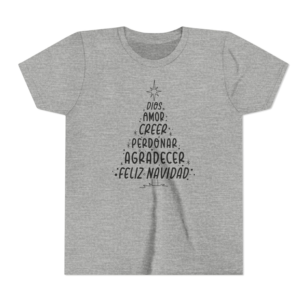 Youth Short Sleeve Tee Arbol de Navidad – ropa cristiana para niños – foto 2