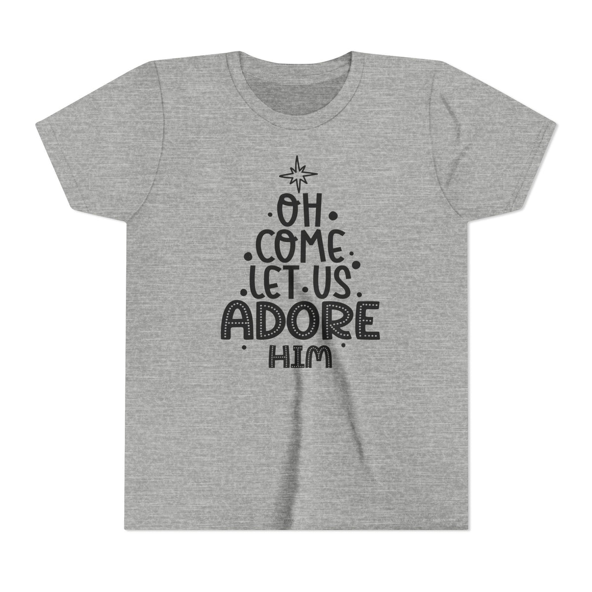 Youth Short Sleeve Tee Arbol de Navidad – ropa cristiana para niños – foto 3