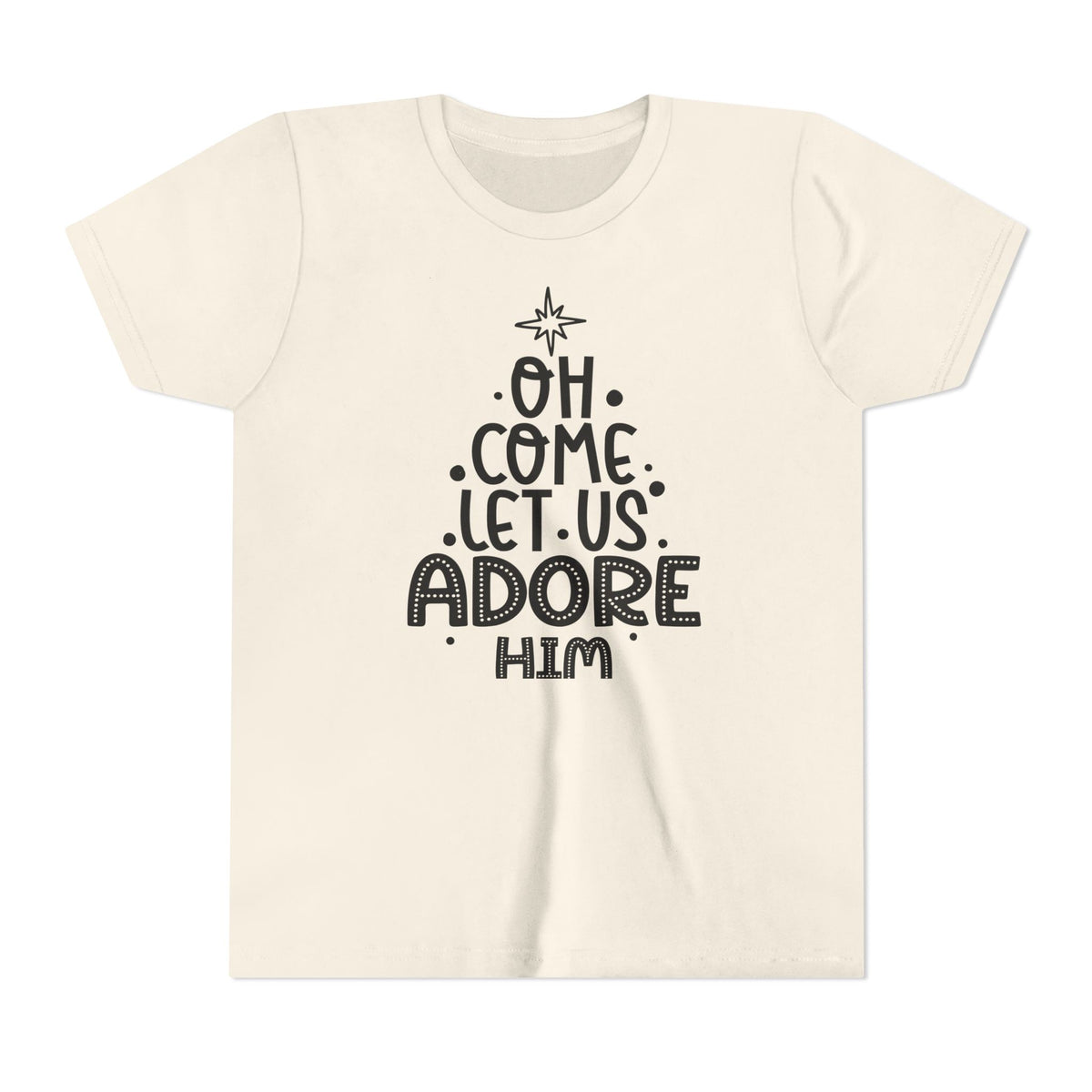 Youth Short Sleeve Tee Arbol de Navidad – ropa cristiana para niños – foto 2