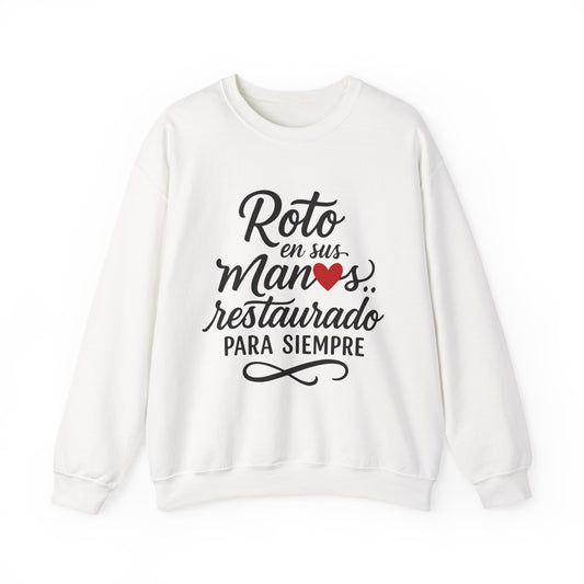 Sudadera Unisex Cuello Redondo - El Dios que restaura