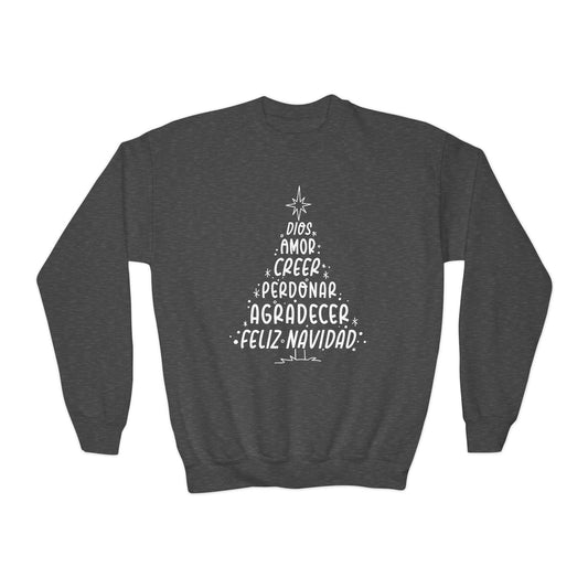 Youth Crewneck Sweatshirt Arbol Navidad