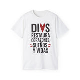 Camiseta unisex de algodón grueso - El Dios que restraura