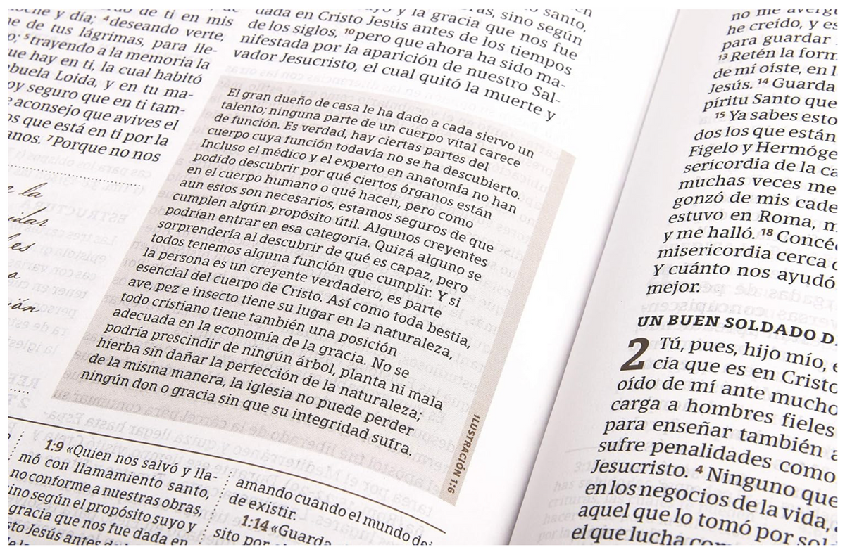 RVR 1960 Biblia de estudio Spurgeon, marrón claro, tela (Spanish Edition)