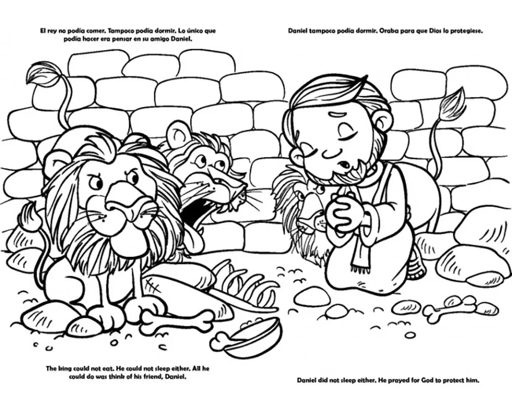 Libro de colorear Gigante - Daniel Personajes de la Biblia / Giants Bible People - Daniel Bible People