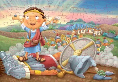 David es valiente/ David is brave - Rompecabezas en 3D   (3D puzzle)