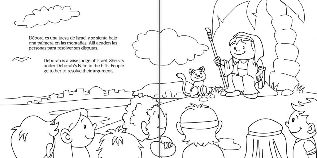 Ester y Debora – Cuaderno para colorear / Coloring book – Esther and Deborah