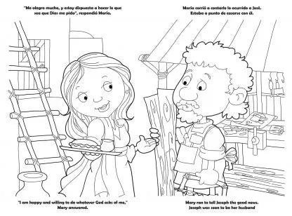 Libro de colorear Gigante - María Personajes de la Biblia / Giants Bible People - Mary Bible People