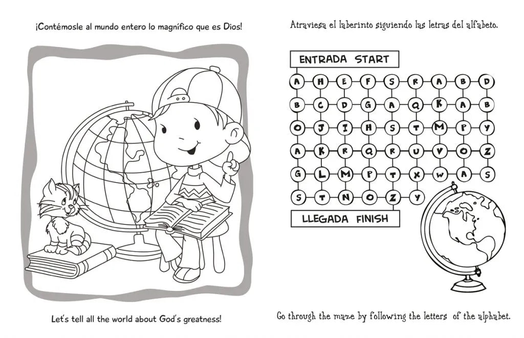 Salmo 100 – Cuaderno para colorear / Coloring book – Psalm 100