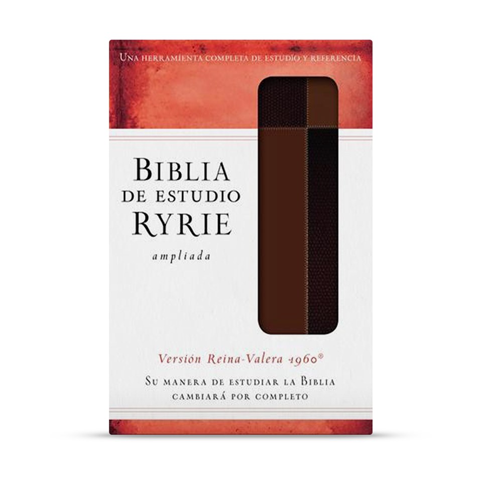 Biblia de Estudio Ryrie ampliada RVR60 (Duotono Marrón)